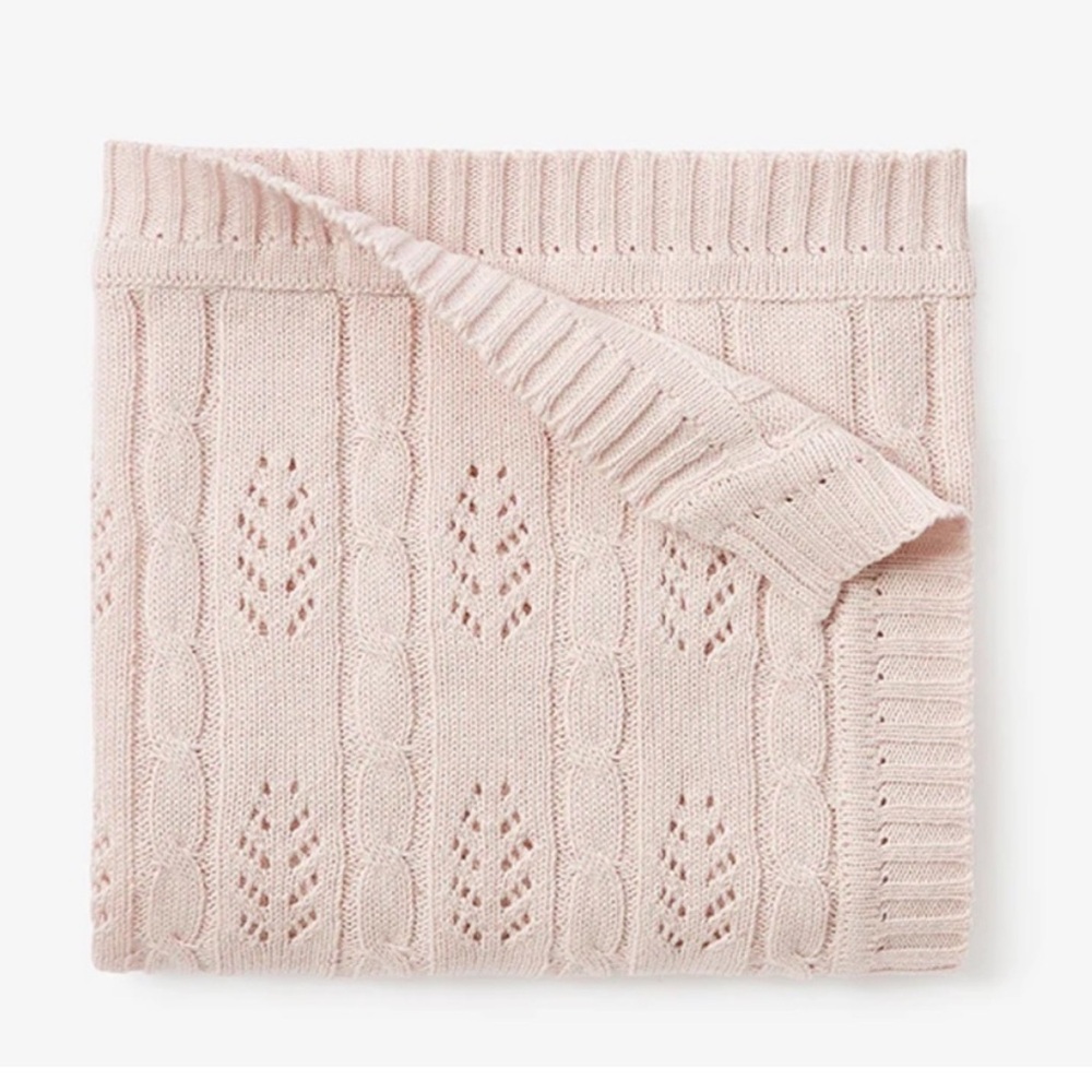 Elegant Baby Light Blush Knit Baby Blanket